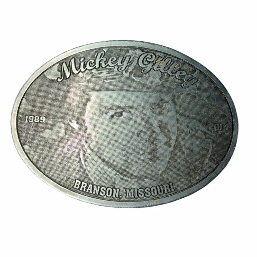 Men's Mickey Gilley Silver Belt Buckle